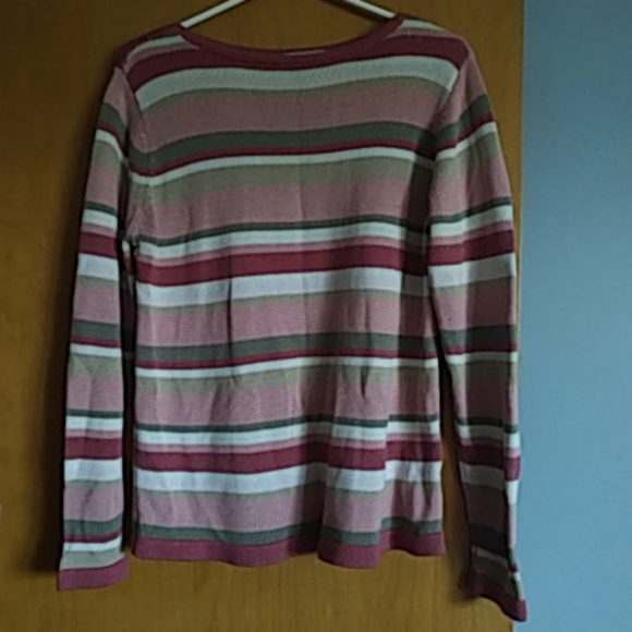 Striped women's knit top - Picture 1 of 1